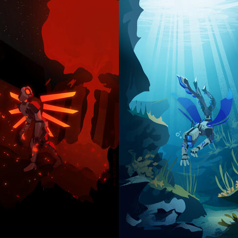 painted headshot /w simple bg